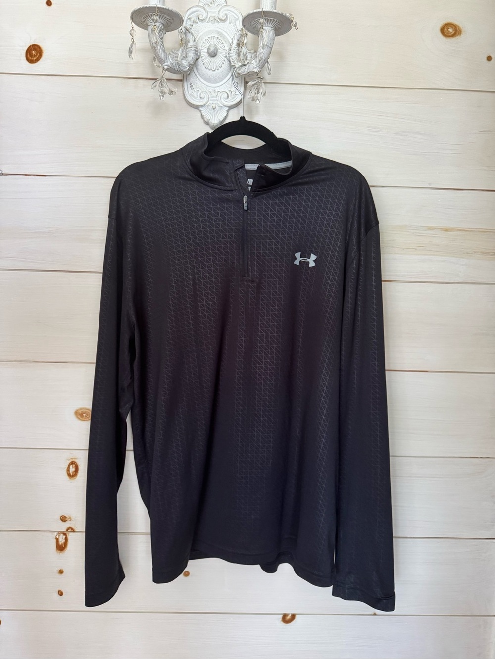 Under Armour Black Long-Sleeve Quarter-Zip Performance Top